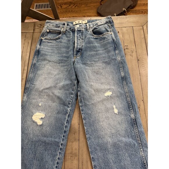 AMO Blue Straight Leg Jeans - Picture 3 of 5